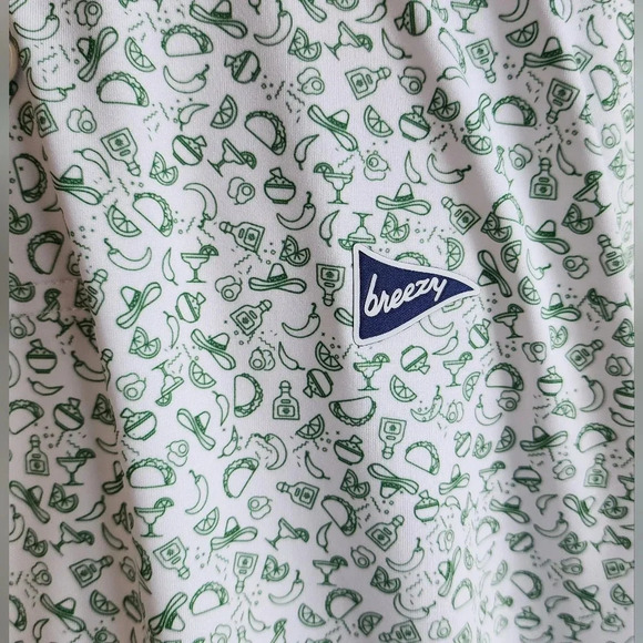 Men's Green Patterned Polo Shirt - Picture 2 of 5